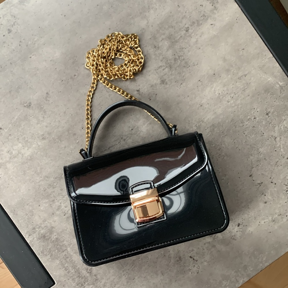 Jelly Crossbody Bag with Gold Hardware